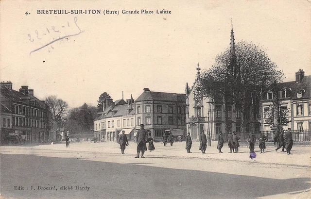27-BRETEUIL-SUR-ITON-Grande Place Lafitte-N 6004-D/0091