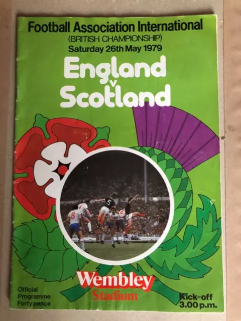 England v Scotland International Football Programme 1989