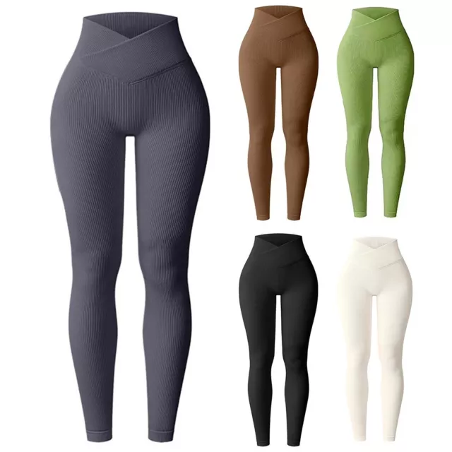 Hot New Yoga Pants Flare Sweat Pants Crossover Fitness Flared Leggings