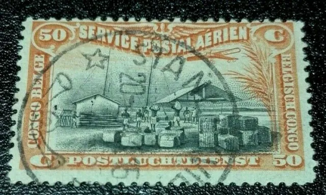 Belgian Congo: 1921 Airmail 50 C. Rare & Collectible Stamp.