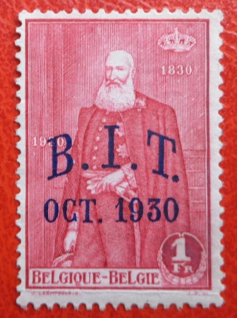 Belgique neuf, n°306, 1F Réunion du B.I.T. à Bruxelles, 1930