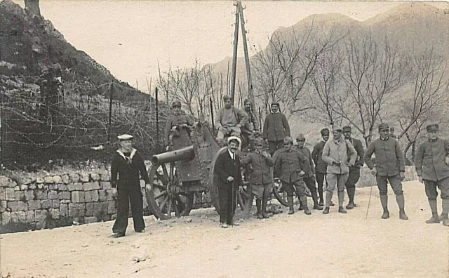 Postcard Military - Group Line Up - Including Naval - Location Unknown