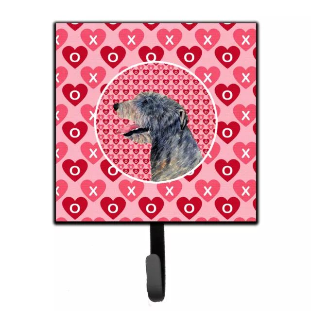 Irish Wolfhound Hearts Love and Valentine's Day Portrait Leash or Key Holder