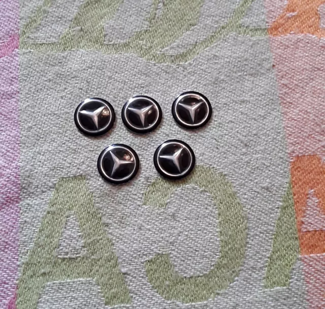 Logo Mercedes autocollants 14mm lot de 5pcs