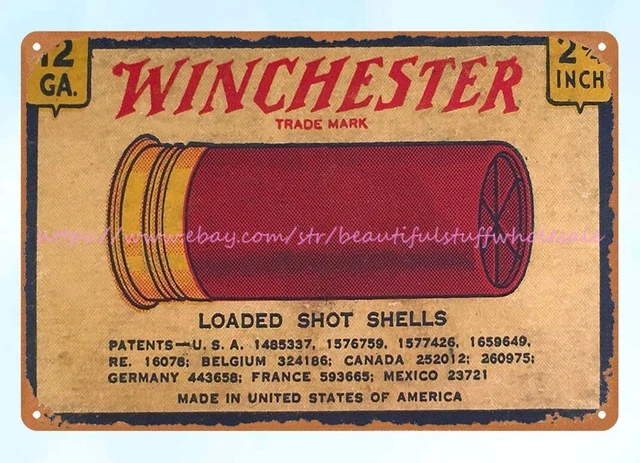 Saraheve Cartello Metallico Vintage Winchester Rifles 20x30 Cm - Per Arredo Bar O Officina