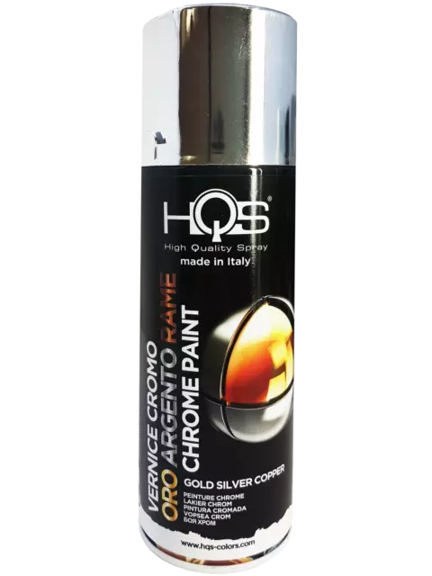 Pintar Spray Hqs Especial Plata Cromado 400 ML para Coche