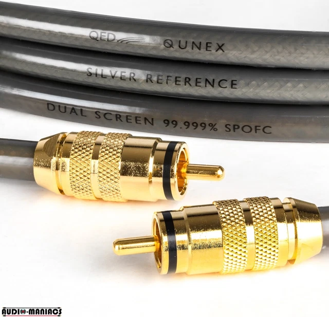 QED SILVER REFERENCE Digital SPDIF 0.75m Coaxial Cable 75Ohm RCARCA £