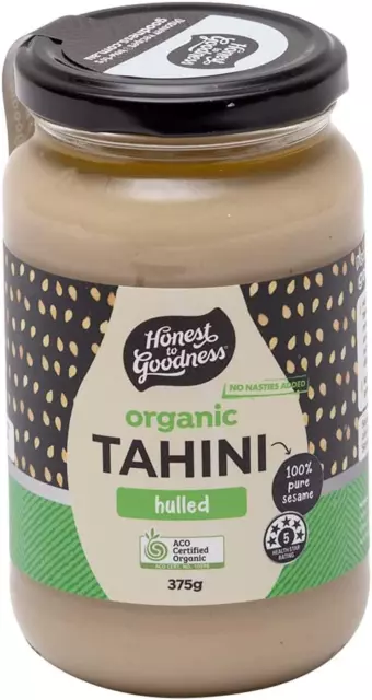 Honest to Goodness Organic Tahini Hulled, Sesame, 375 G