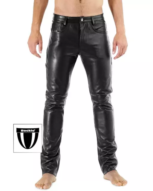 Bockle® NEW 411 Leather Jeans Herren Lederhose Lederjeans Echtleder