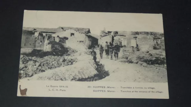 Cpa Carte Postale Guerre 14-18 1915 Bataille Marne Suippes Tranchees