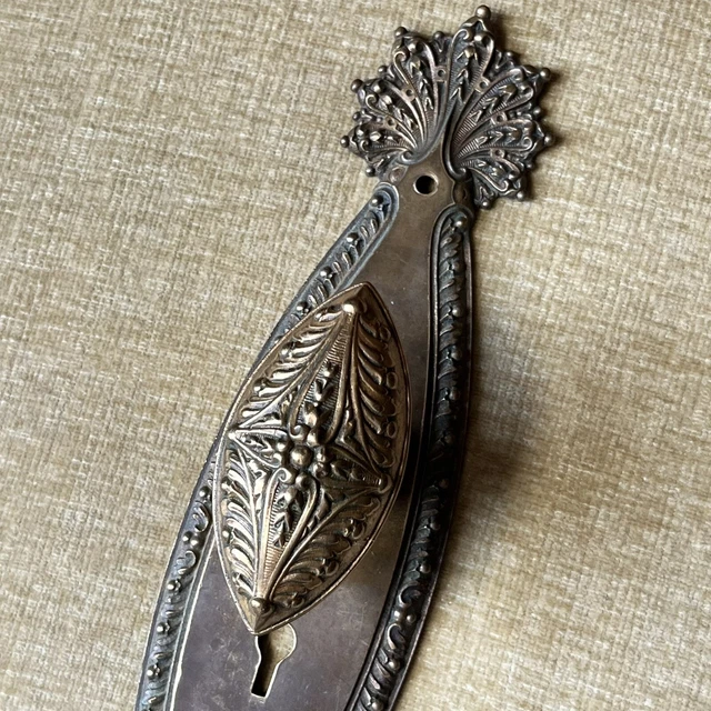 Victorian Oval ENTRY SIZE! Knob And Plate Norwalk Marquise N-10100 C.1899