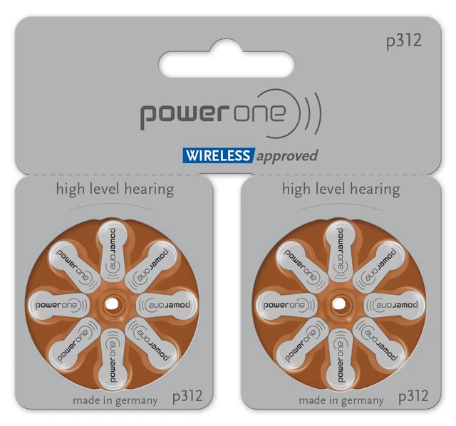 800 batterie per apparecchi acustici Varta Power One 1,45 V P312 50...