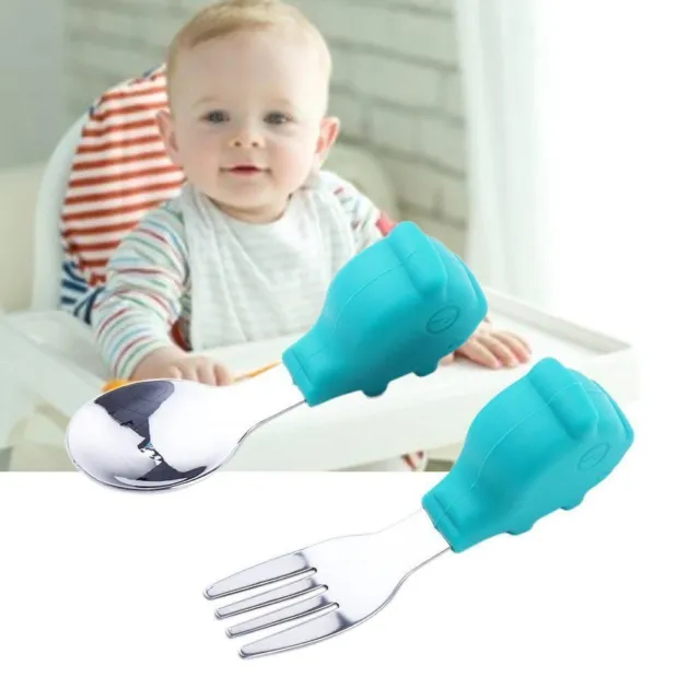 Geschirr-Set Löffel Edelstahl Baby fütterung löffel Gadgets Gabel