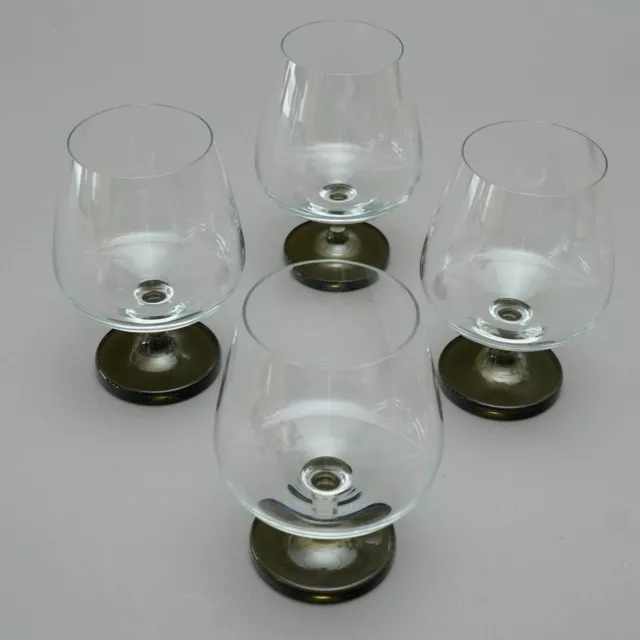 4x Rosenthal Studio Line Coñac Cristal Berlin Georg Jensen Redondo Pie 60s V. M