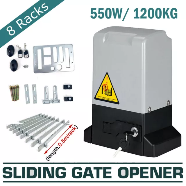 1200KG Electric Automatic Sliding Gate/Door Opener Motor Hardware Kit w/Remote