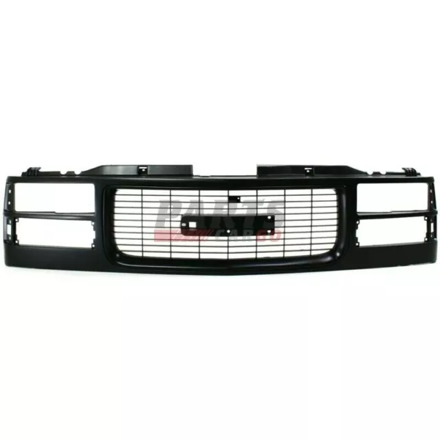 New Fits 1994-2000 GMC C2500 C3500 Grille Black Shell & Insert Cross Bar Insert