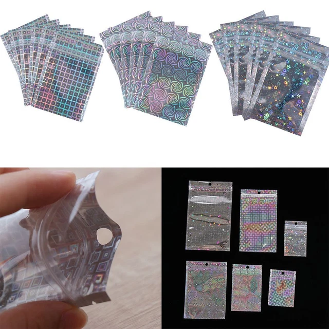 Foil Zipper Waterproof Laser Reclosable Pouches Storage bags Packaging Bag