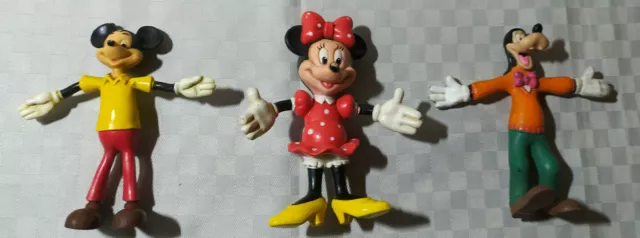 Lotto 3 Personaggi Walt Disney Topolino Minnie Pippo Giocattoli Giochi