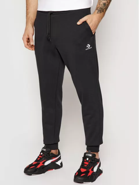 PANTALONE IN FELPA Converse All star Nero tessuto felpato con