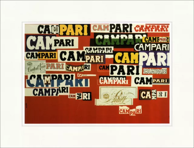 Campari. Werbeplakat von 1965 Aperitif Bruno Munari Kunstdruck Plakatwelt 703