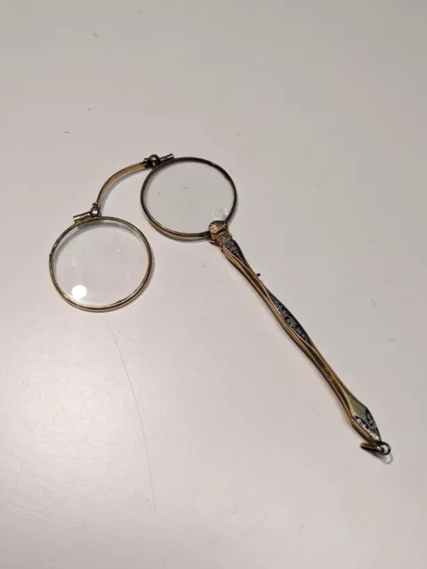 Binokel Lorgnon Lorgnette Monokel Stielbrille Klappbar Lupe Jugendstil Art Deco