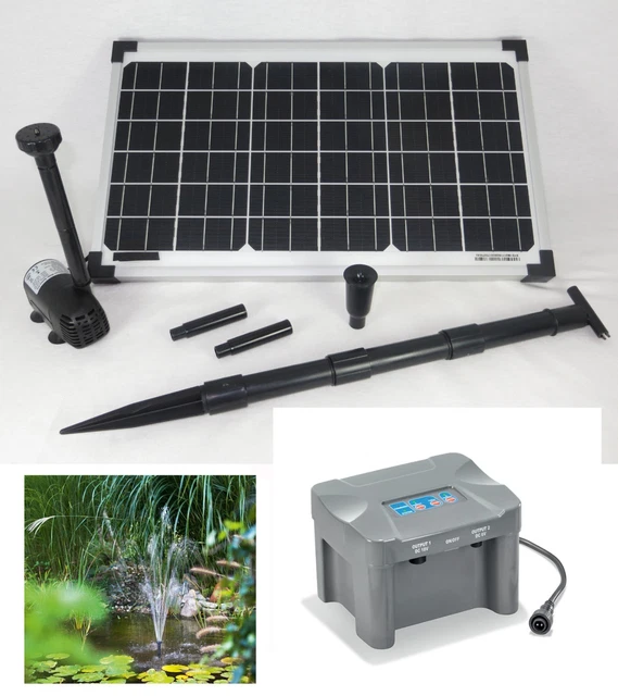 Esotec Solar Einzelpumpe Waterfall 2900 3400, 12-18V/DC Ersatzpumpe, Universell Einsetzbare Bachlaufpumpe, Schlauchanschluß, Ersatzteil Zubehör, Wasserfallpumpe, IP68 101981