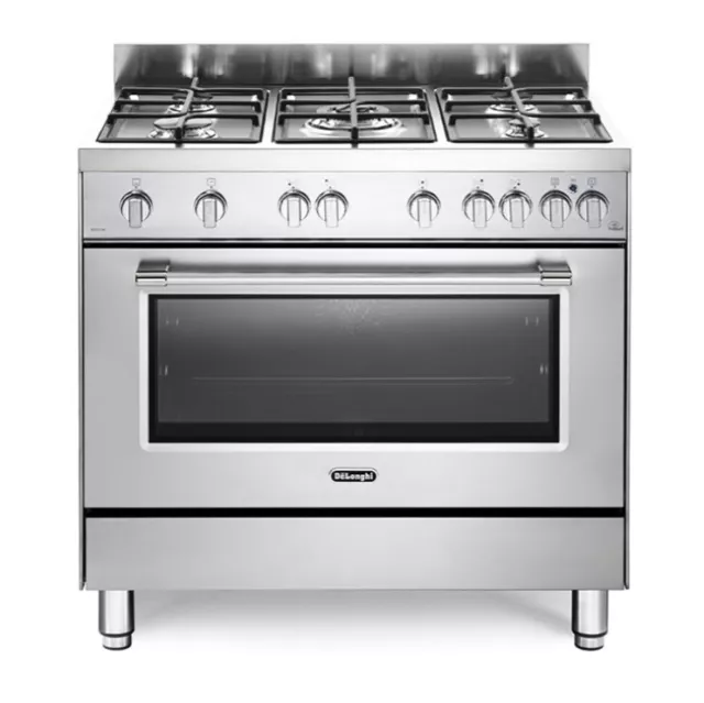 Delonghi PRO96GVXED2 Cuisine Four Gaz 90X60 5 Feux Triple Couronne Inox