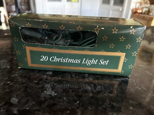 Vintage Christmas Tree Lights MIRABELLA Clear Globes  (20) IN BOX / GOOD PRICE