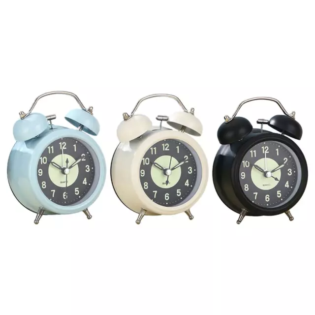 Analog Alarm Clock Double Bell Alarm Clock Classic Retro Design Silent Small