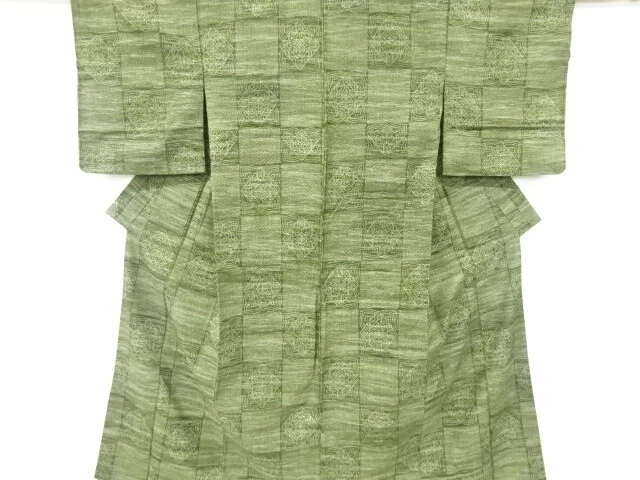 6563105: Japanese Kimono / Antique Kimono / Taisho Roman Style / Woven Floral Cr