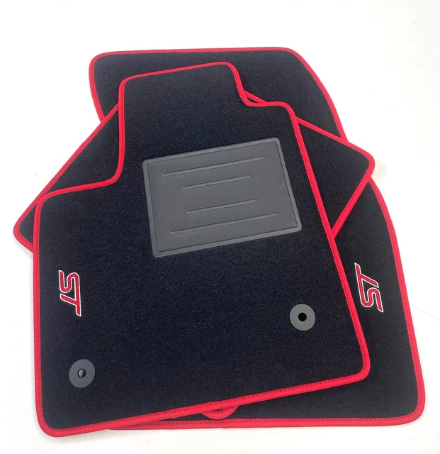 Tappetini Auto In Velluto Per Ford Focus MK4 Berlina E SW 2018+ - Set 4 Pezzi Nero - Su Misura Antiscivolo