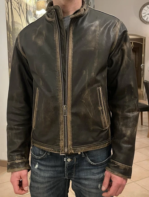 Blouson Cuir Réversible Vintage Planet Hollywood New York – Bomber – Taille M