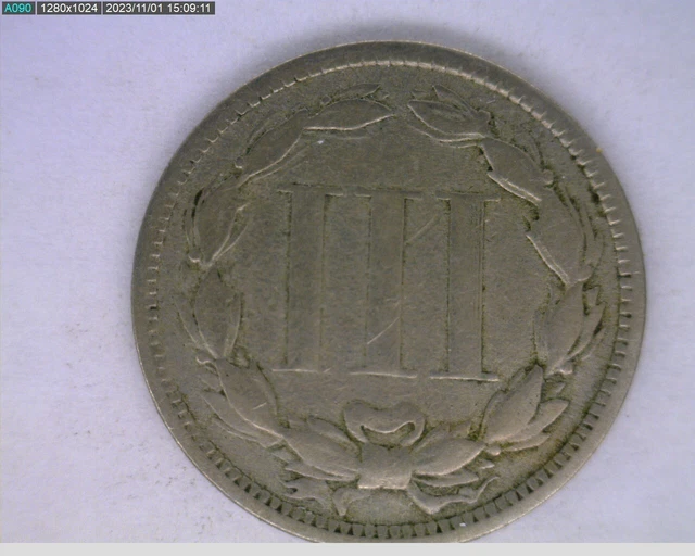 1867 three cent nickel (45-429 11m3) 2