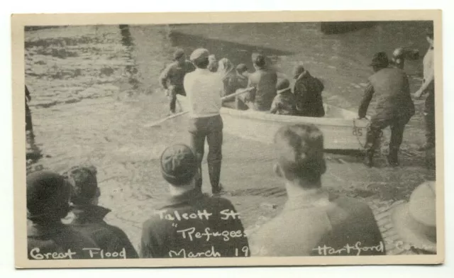 Hartford CT 1936 Flood Talcott Street Postcard ~ Connecticut