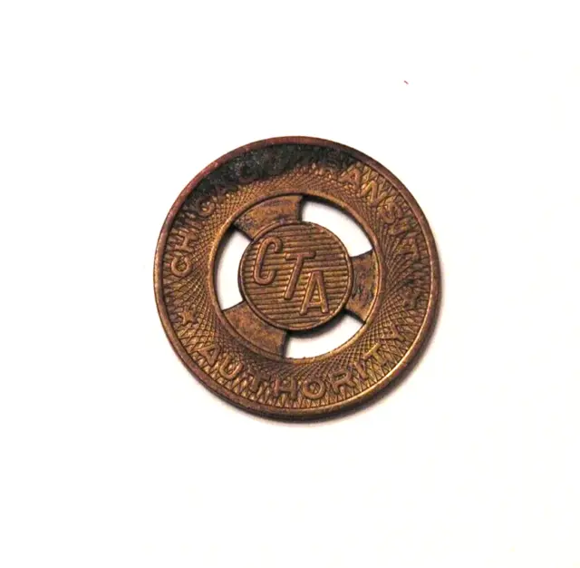 Vintage Chicago IL. Transit Authority Token CTA Coin Illinois