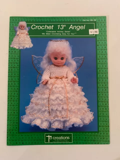 Muñeca ángel de ganchillo de 13 pulgadas patrón de ganchillo TD creaciones HOL-792