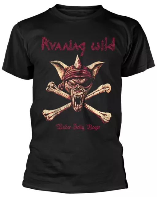 Running Wild 'Under Jolly Roger (Crossbones) (Noir) T-Shirt