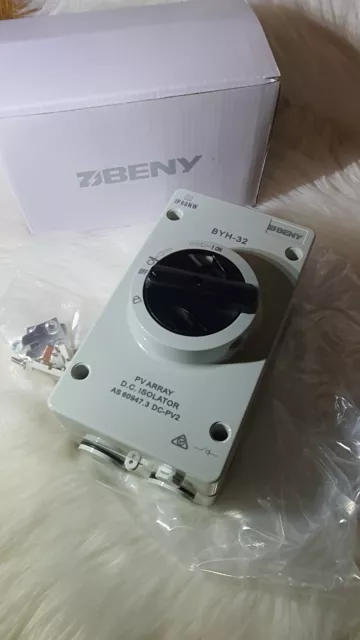 ZJ Beny Solar Panel Isolator - Suits PV DC - 1000V / 32A IP66NW (BYH-32)