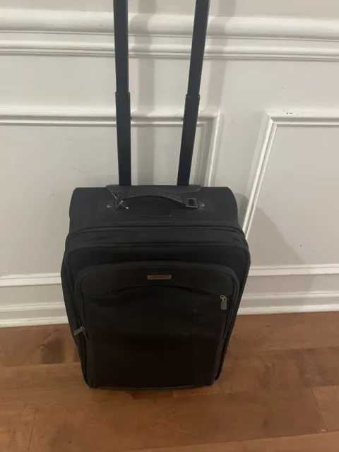 Hartmann 22" Carry-On Rolling Luggage Suitcase Black Ballistic Nylon