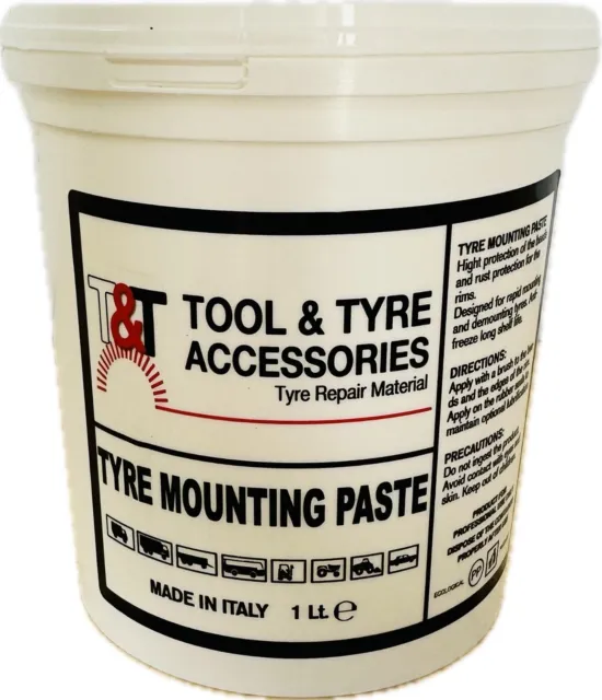 Premium Tyre Tire Mounting Paste Bead Wax/Lube 1kg Tub Made in Italy