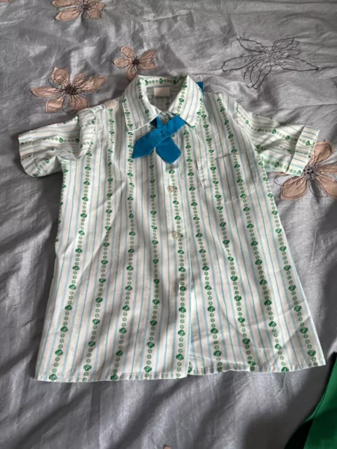 Vintage Junior Girl Scout uniform 1980's - skirt, blouse, belt, tie