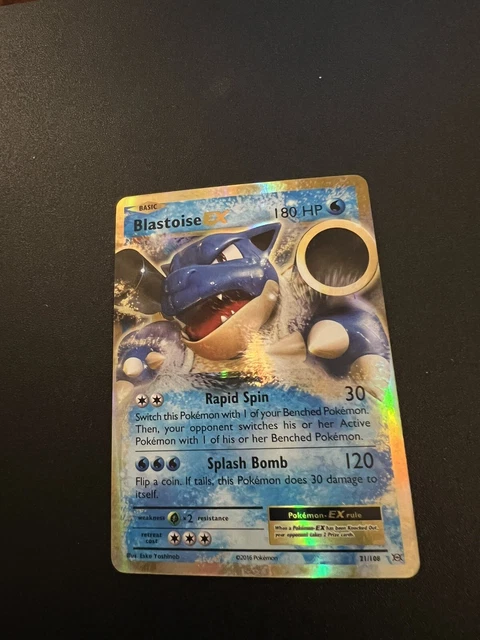 Ultra Rare Blastoise EX 21/108 Regular Art Evolutions Pokemon Card - Near Mint