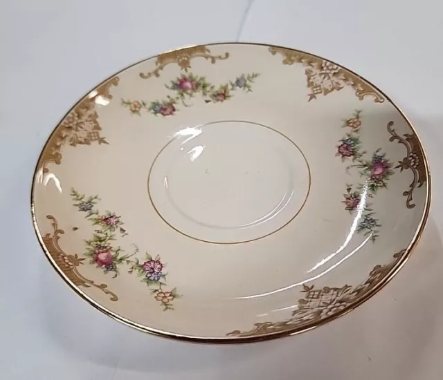 Aristocrat by Homer Laughlin Cup Saucer Plate Eggshell Nautilus Floral