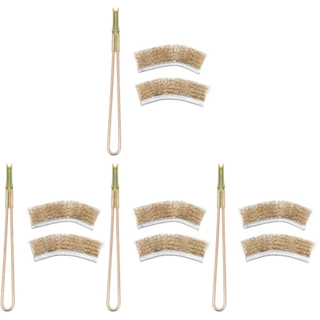4 Set Spazzola Pulizia Gabbia Rame Uccellino Spazzola Pappagallo Pulitore Parrotto