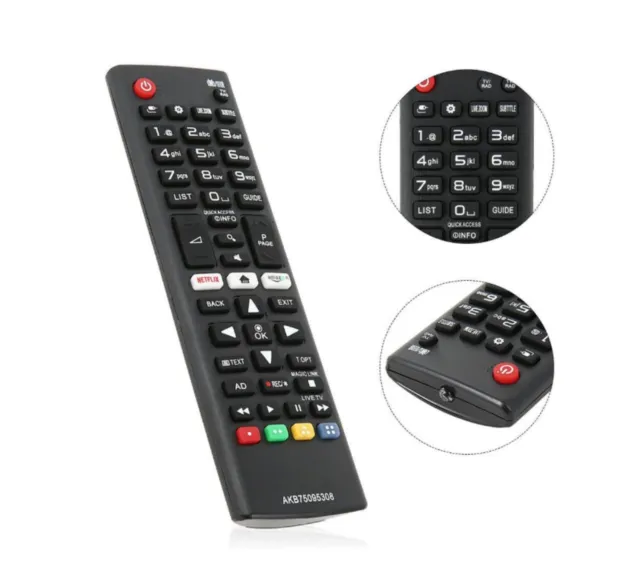 Akb75095308 Lg Tv Replacement Remote Control For Smart Tv Led 3D Netflix Button 2