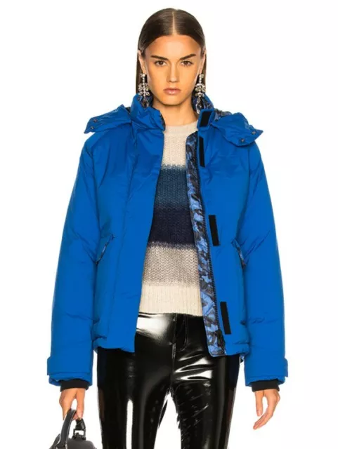 NWT $895 Rag & Bone Aiden Hooded Puffer Coat in Blue sz Small