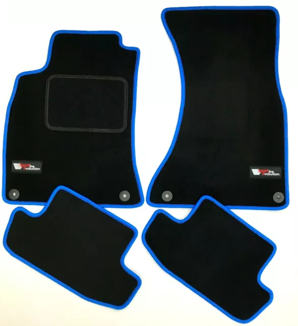 Audi A5 Coupé/Cabriolet 8T Velours Nattes Tapis de Sol Bj.2007-2017 Logo Bleu