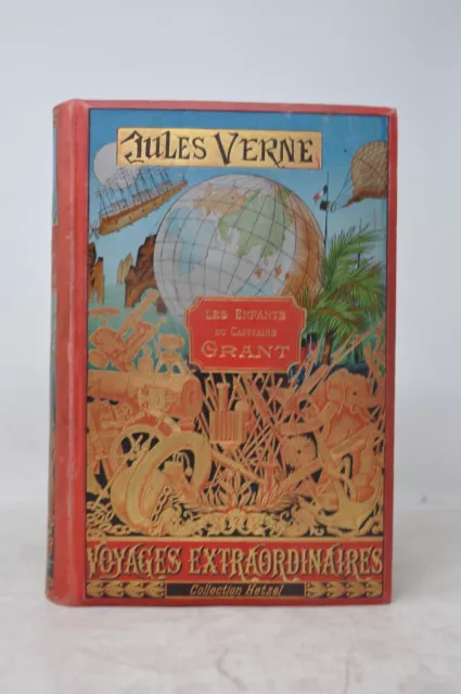 Jules Verne - Les enfants du capitaine Grant Hetzel cartonnage aux dos à l'ancre