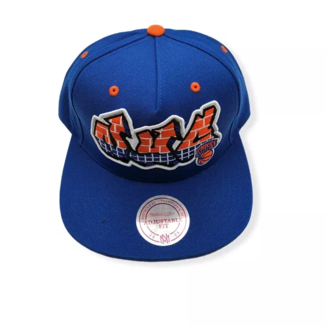 MITCHELL & NESS New York Knicks Graffiti HWC Royal Adjustable Snapback ...