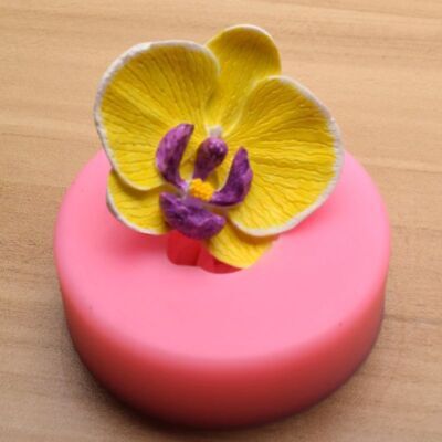 Jabón de silicona con flor rosa molde fondant moldes para velas chocolate hornear .CJ
